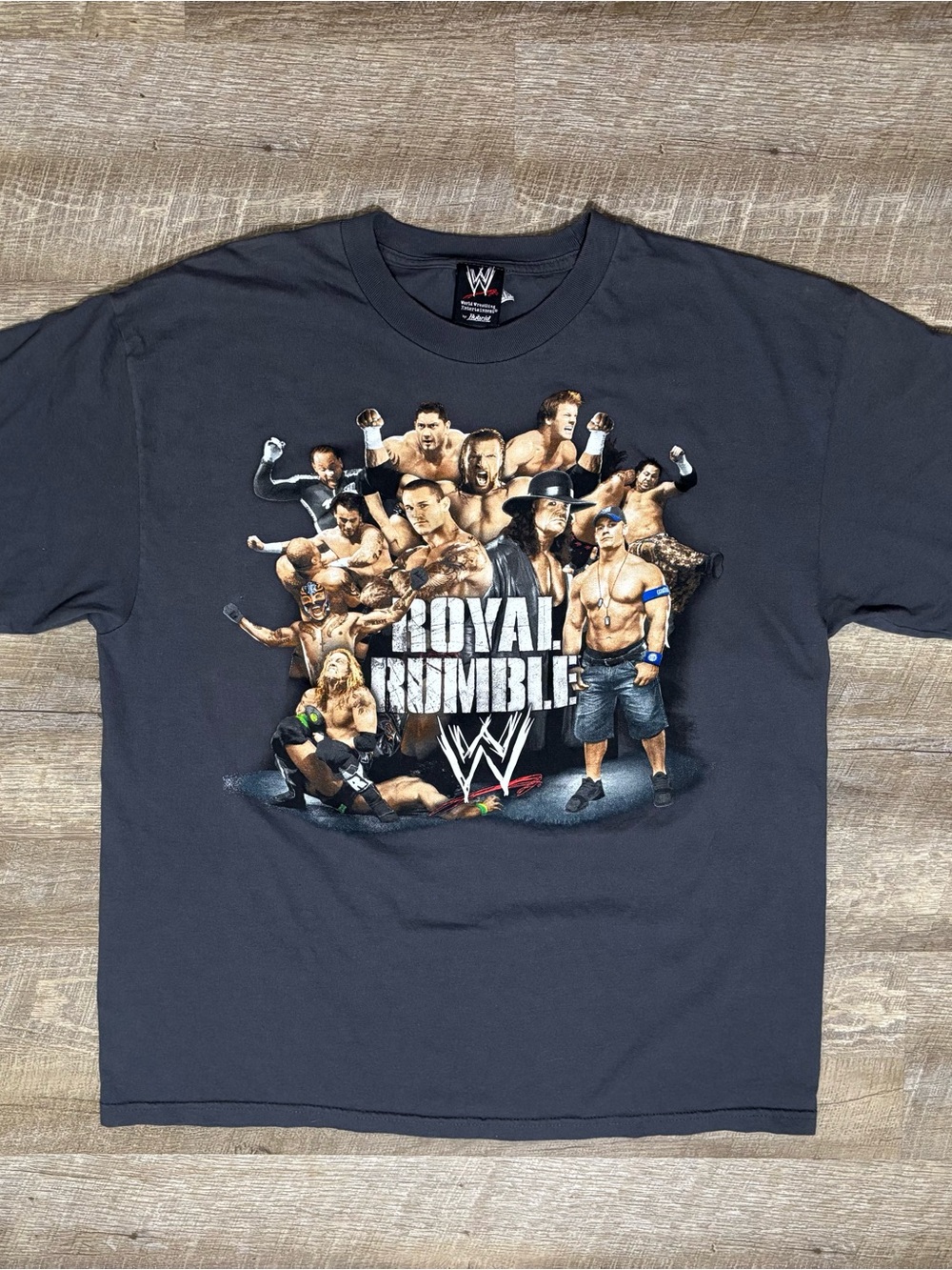 Y2K WWE Shirt Royal Rumble John Cena Triple H Rey Mysterio Men's XL 2009 READ